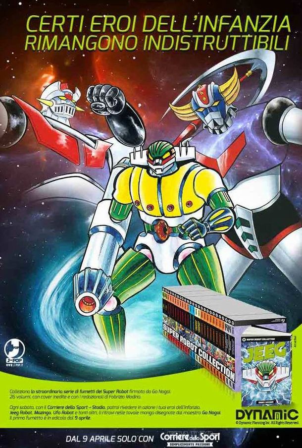 Super Robot Collection di Go Nagai in edicola col Correiere dello Sport